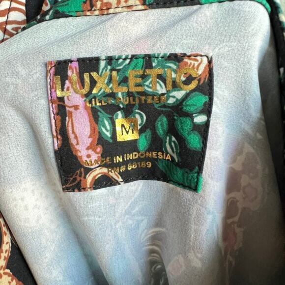 Lilly Pulitzer Aegean Luxletic Jacket Women's M Dancing in the Moonlight Animals - Picture 6 of 7